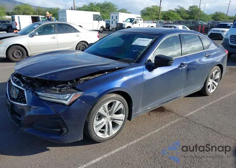 2021 Acura Tlx Technology Package z USA, uszkodzony, nr VIN 19UUB5F49MA006948